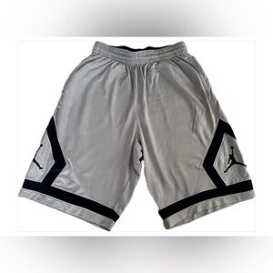 Jordan Men's Gray and Black Athletic Shorts